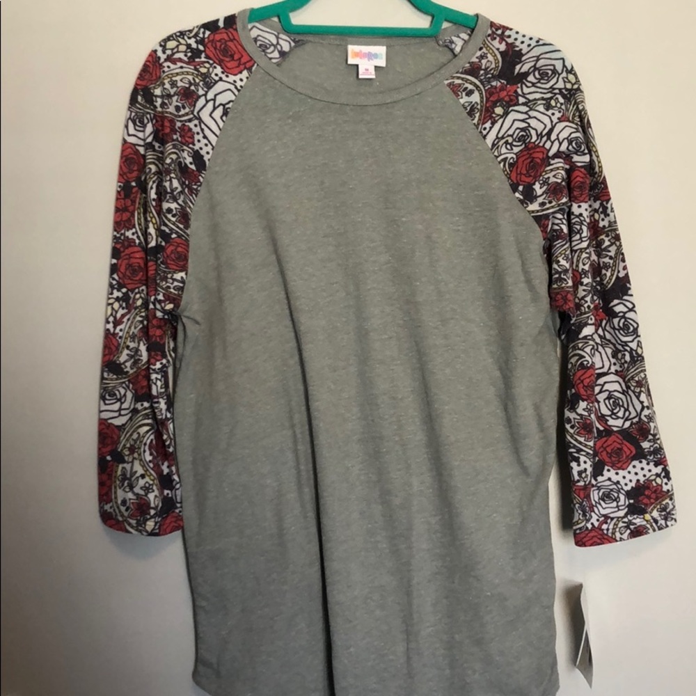 NWT! LuLaRoe Randy Tee, Rose Floral 3/4 Sleeves